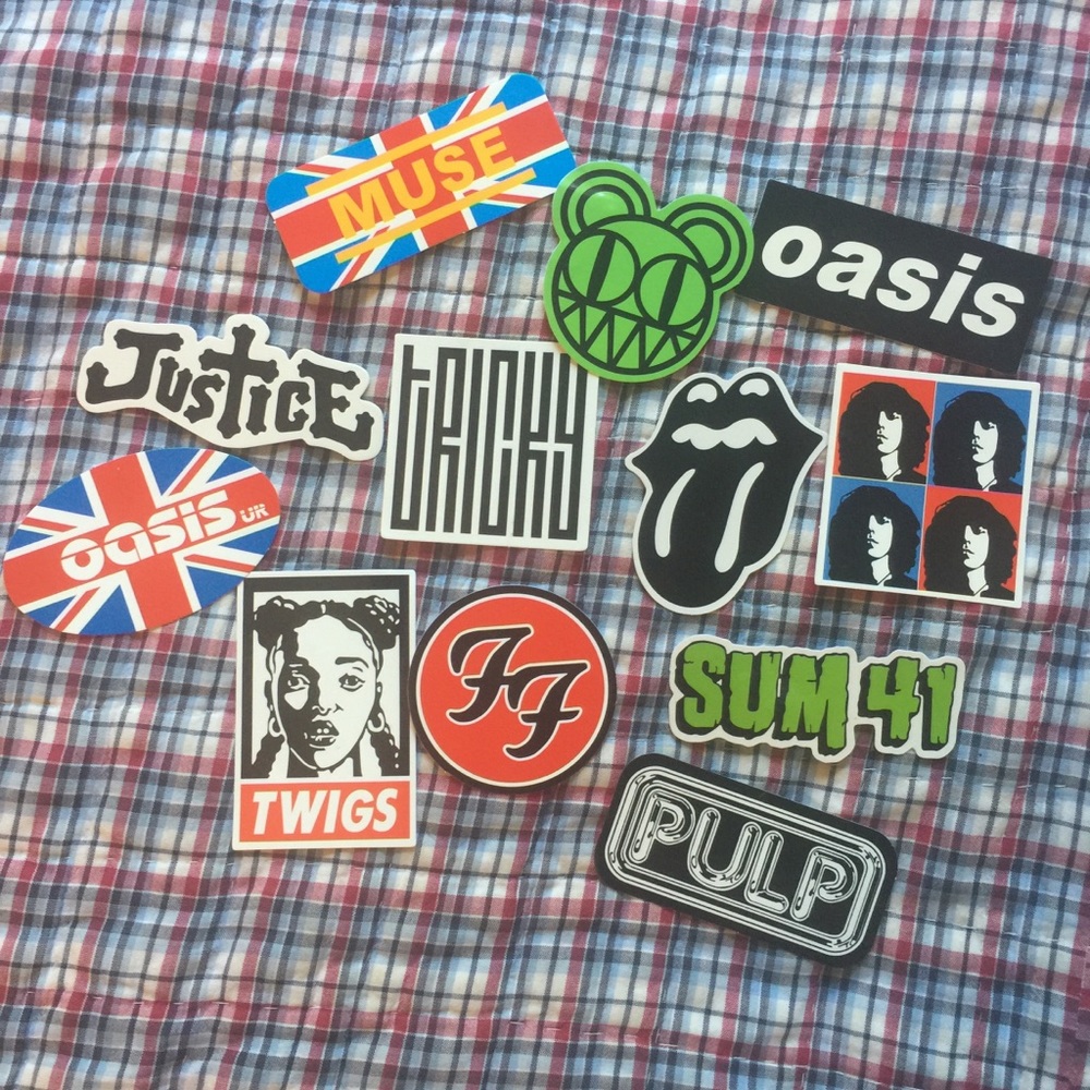 Band sticker lot! Muse, Oasis, Foo Fighters